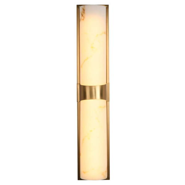 Marmurowa lampa ścienna MURO ST-3426-AGB-CE LED 14W 3000K biała mosiądz