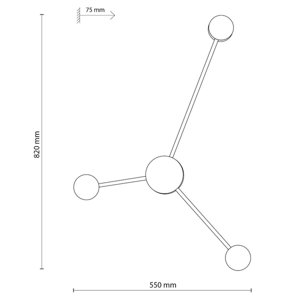 Kinkiet na ścianę Avia 6809 TK Lighting punktowy metalowy czarny