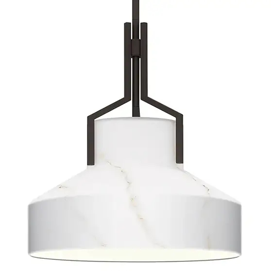 Nowoczesna wisząca lampa Brecken QZ-BRECKEN-2P-OZ-OPAL czarna biała