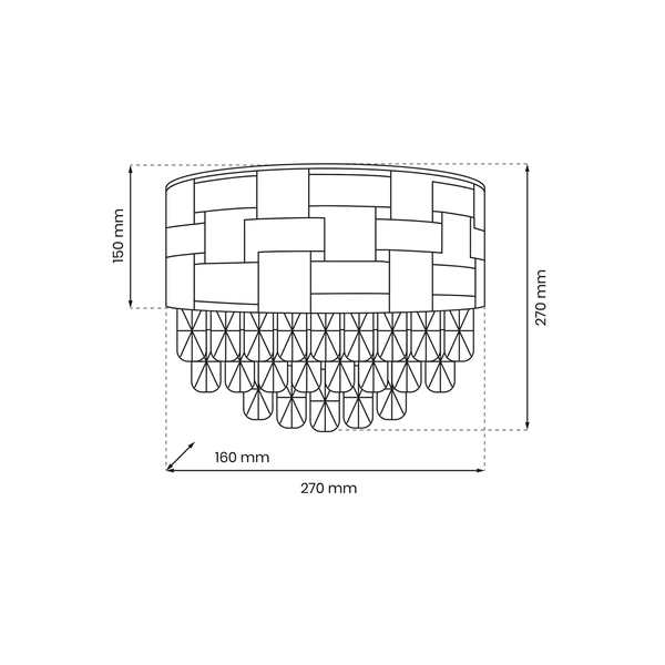 Kryształowa lampa ścienna Luxuria ML8893 Milagro glamour złota
