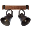 Sufitowa lampa regulowana Plow 82129/46 metalowa brązowa czarna