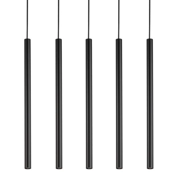 Lampa wisząca tuby Sopel 33615 Sigma wielopunktowa metalowa czarna