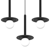 Stylowa wisząca lampa Futura MLP8914 szklane klosze czarna