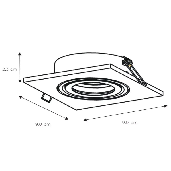 Lampa sufitowa na korytarz TUBE 22955/01/30 Lucide punktowa czarna