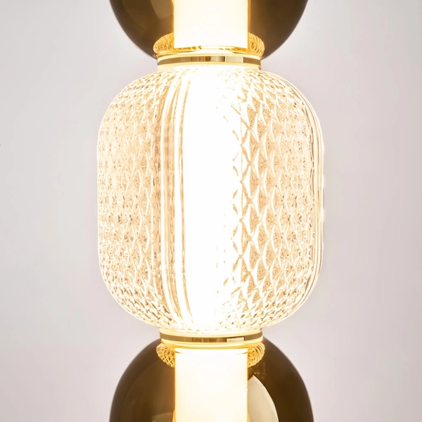 Wisząca lampa salonowa Drop MOD273PL-L16G3K LED 16W 3000K złoty bursztynowy