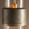 Industrialna lampa wisząca L&-190601 Light& tuba szklana brąz patyna