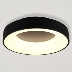 LAMPA plafon GIRONA 671210132 Trio sufitowa OPRAWA okrągła LED 27W 3000K metalowa czarna