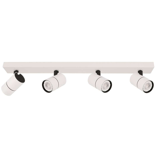 Plafon LAMPA sufitowa LACONI SPL-2813-4B-WH Italux metalowa OPRAWA regulowane reflektorki na listwie białe czarne