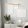Liniowa lampa wisząca TIMBER MLP568 LED 18W 3000K do jadalni drewniana