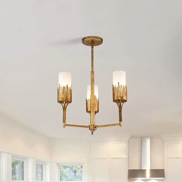 Potrójna lampa wisząca Sawgrass QN-SAWGRASS-3-DG-O tubki białe złote