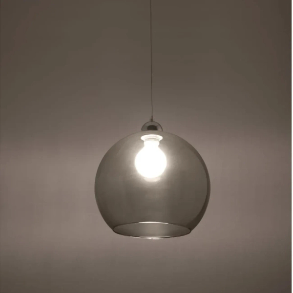 Kulista lampa wisząca BALL SL.0250 grafitowa szklana E27