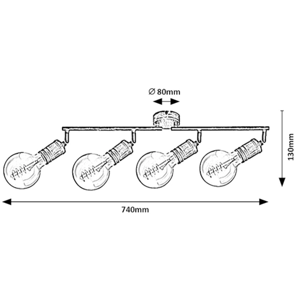 Punktowa lampa natynkowa Fidel 3217 ruchome reflektorki złoto antyczne