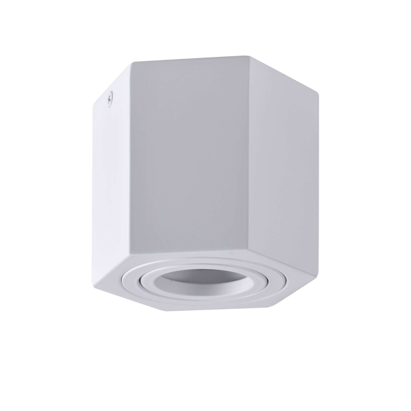 Downlight LAMPA sufitowa HEXAGON 313171 Polux metalowa OPRAWA sześciokątna regulowana biała