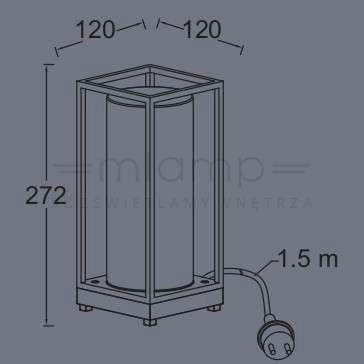 Stołowa LAMPA zewnętrzna FLAIR 6588801012 Lutec ogrodowa OPRAWA metalowa klatka outdoor IP44 czarna przezroczysta
