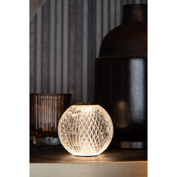 Kulista lampa stojąca Cintra do sypialni LED 2W 3000K złota