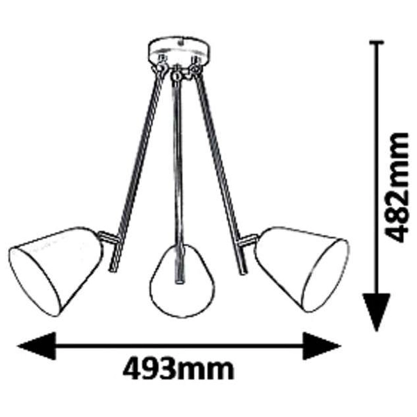 Industrialna LAMPA wisząca ALDER 5376 Rabalux metalowa OPRAWA regulowana czarna biała złota