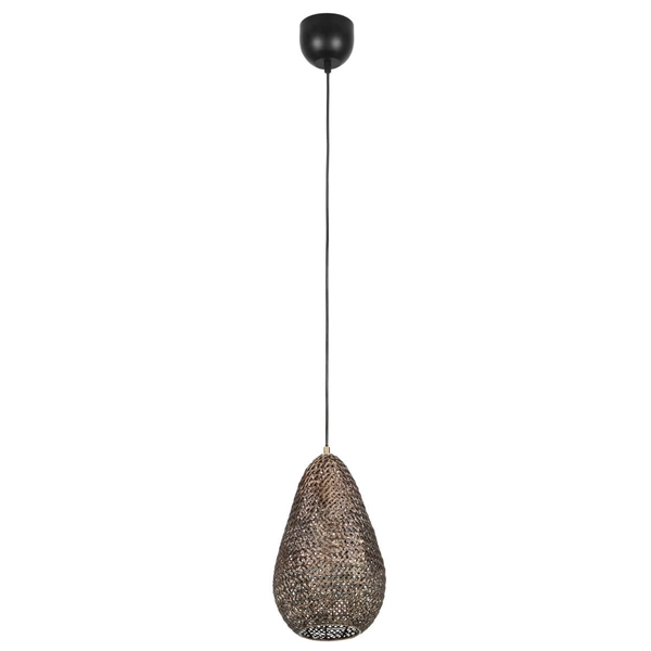 Wisząca lampa ZIVA 365300104 Trio druciana druciak łezka złoty czarny