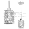 LAMPA wisząca CLARIS P8184/1L AUHILON kryształowa OPRAWA zwis kostka glamour crystal chrom przezroczysta