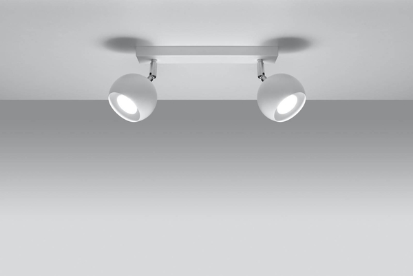LAMPA sufitowa SL.0438 metalowa OPRAWA listwa SPOT regulowane kule balls biale