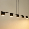 Żyrandol metalowy Mila 5 41345 do salonu tubki czarne