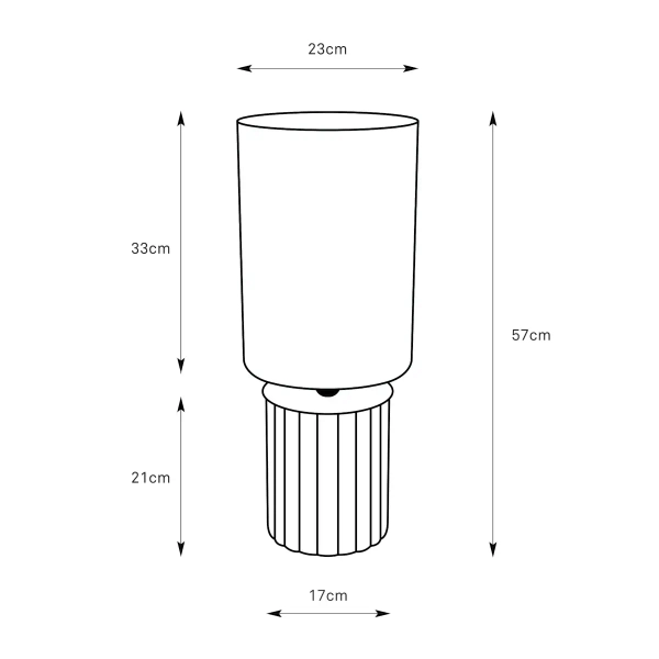 Lampa stołowa Can 108830 metalowa bawełniana do sypialni biała beżowa