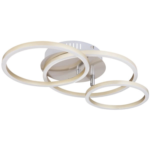 LAMPA sufitowa KENDY 67233-30N Globo metalowa OPRAWA pierścienie LED 30W 3000K rings nikiel