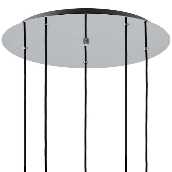 Lofrowa LAMPA wisząca LONGIS 10526509 Kaspa szklana OPRAWA skandynawski ZWIS kaskada chrom przezroczysta czarna