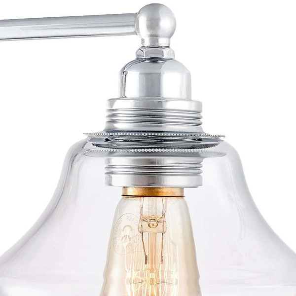 Kinkiet LAMPA ścienna LONGIS II 20462109 Kaspa szklana OPRAWA chrom przezroczysta