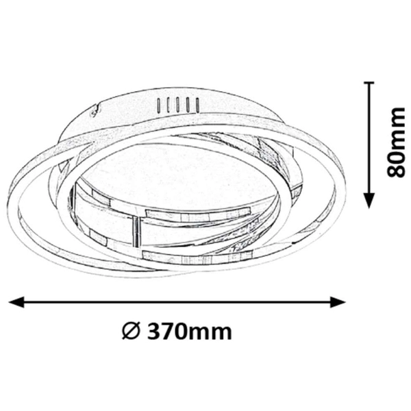 Plafon LAMPA sufitowa SELENA 2184 Rabalux okrągła OPRAWA metalowa LED 30W 4000K pierścienie rings chrom