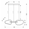 Designerska lampa wisząca Anneli 33-35639 LED 30W 3000K pierścienie złote