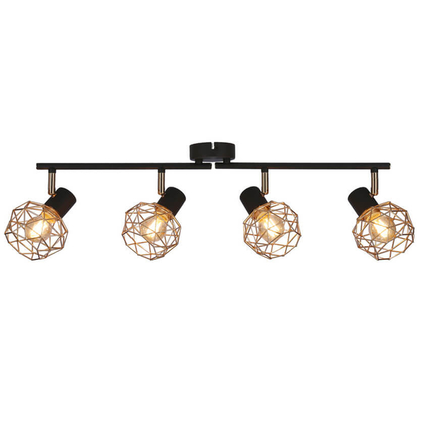 Nowoczesna lampa sufitowa Acrobat 94-22226 czarna miedziana