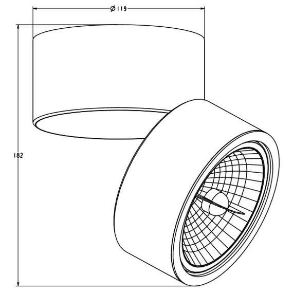 Sufitowa lampa Lomo 20001-WH-N Zumaline regulowany spot do salonu biały