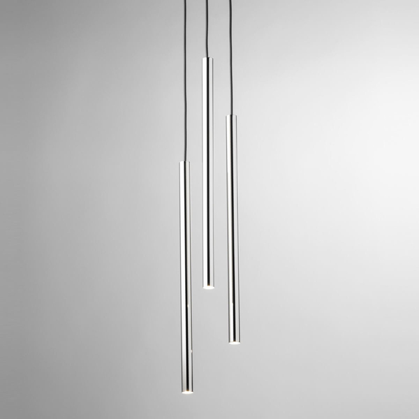 Kaskadowa lampa wisząca Sopel 40731 Sigma tuby czarna srebrna