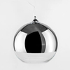 Kulista lampa wisząca Silver Ball do przedpokoju chrom