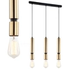 Wisząca LAMPA TORLA PEN-5041-3-BKBR Italux OPRAWA tuby zwis OPRAWKI na żarówkę na listwie mosiądz