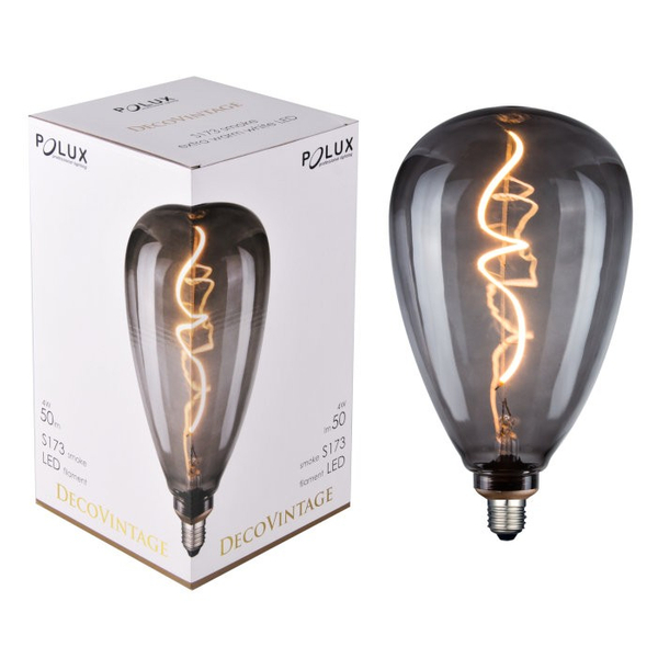 Loftowa żarówka dekoracyjna DecoVintage 317810 Polux S173 LED E27 bańka 4W 50lm 230V biała ciepła