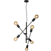 Loftowa LAMPA wisząca FERREIA PND-5986-6-BL Italux industrialna OPRAWA loftowy zwis czarny