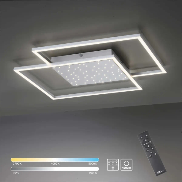 Plafon YUKI biały 6024-55 3xLED 57W 2700-5000K kwadratowa oprawa
