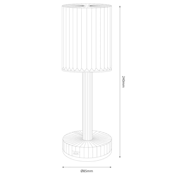 Lampa stołowa z akumulatorem Simple ML2289 LED 1W CCT przezroczysta