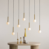 Wisząca lampa kaskada Riu 1121T40 Aldex do salonu molekuły czarna
