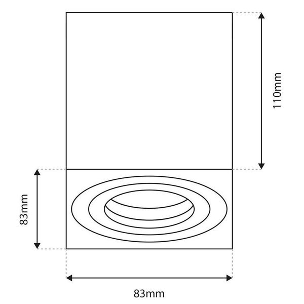 Spot LAMPA sufitowa BIMA ML7012 Milagro kwadratowy downlight do jadalni biały