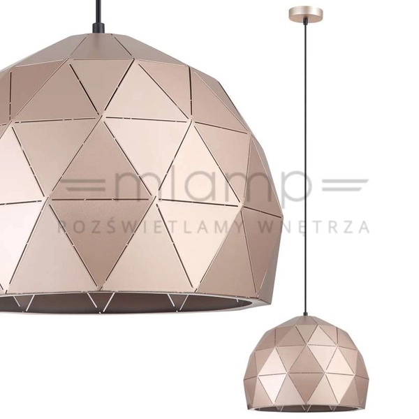 LAMPA wisząca HARLEY MDM-3471-1 GD Italux geometryczna OPRAWA metalowa ZWIS kopuła szampańska