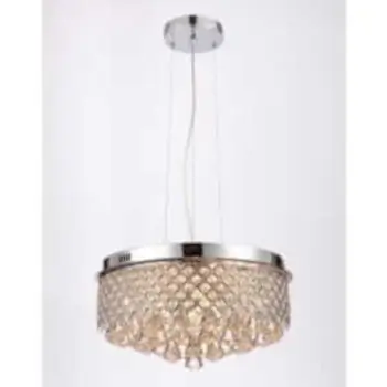 Glamour lampa wisząca Amapola okrągła z kryształkami chrom