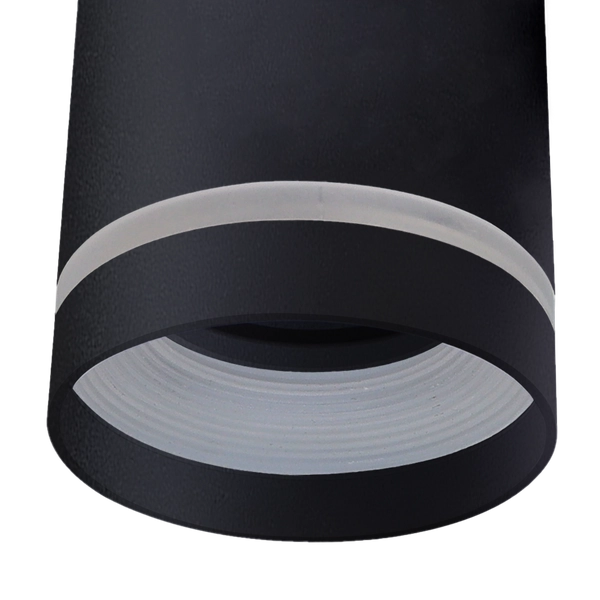 Sufitowa lampa okrągła Fabri czarny downlight tuba do przedpokoju