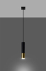 Loftowa LAMPA wisząca SL.0952 metalowa OPRAWA modernistyczny ZWIS tuba czarna złota