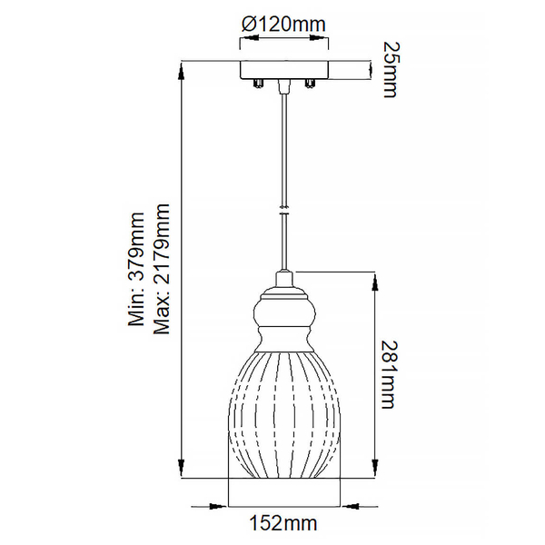 Wisząca lampa szklana Riviera KL-RIVIERA-P-C nikiel przezroczysta