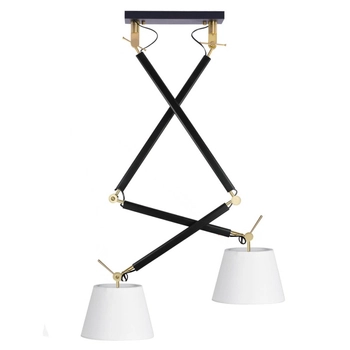 Podwójna regulowana lampa wisząca Zyta AZ4191+2xAZ2602 czarna biała