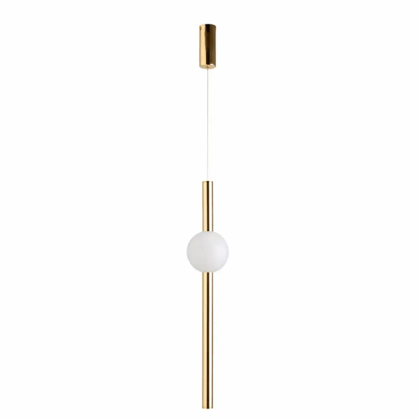 Lampa wisząca art deco O-LINE ST-1689S złoty połysk żelazna LED 5W 3000K sopel do jadalni
