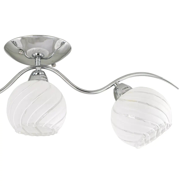 Klasyczna lampa sufitowa 8706/3 8C glamour szklana chrom