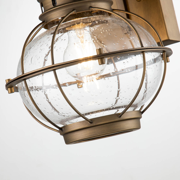 Lampa elewacyjna latarnia Bridge Point KL-BRIDGEPOINT-M-NBR IP44 mosiądz